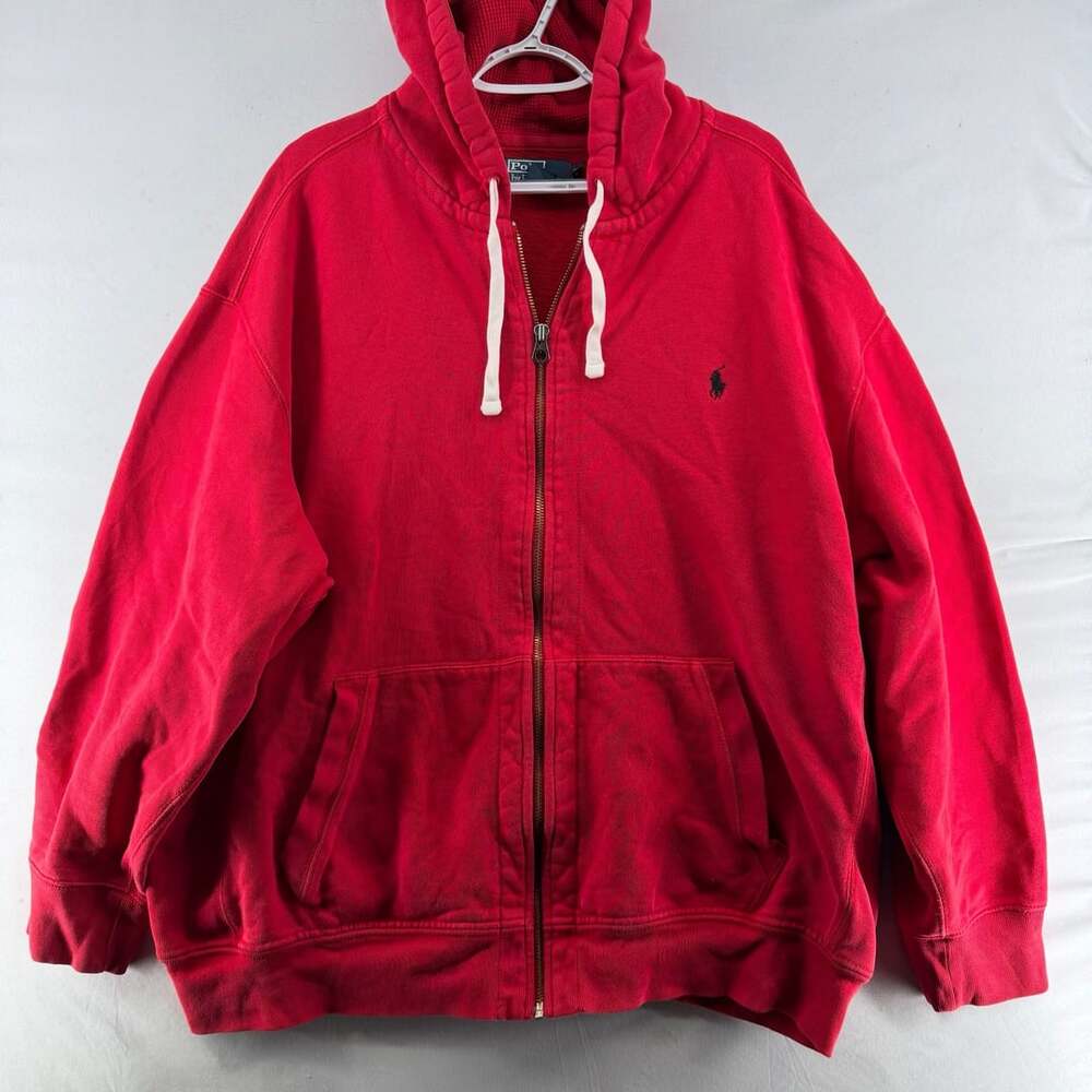 1649 Polo Ralph Lauren Red Zip Up Hoodie 3XB Big